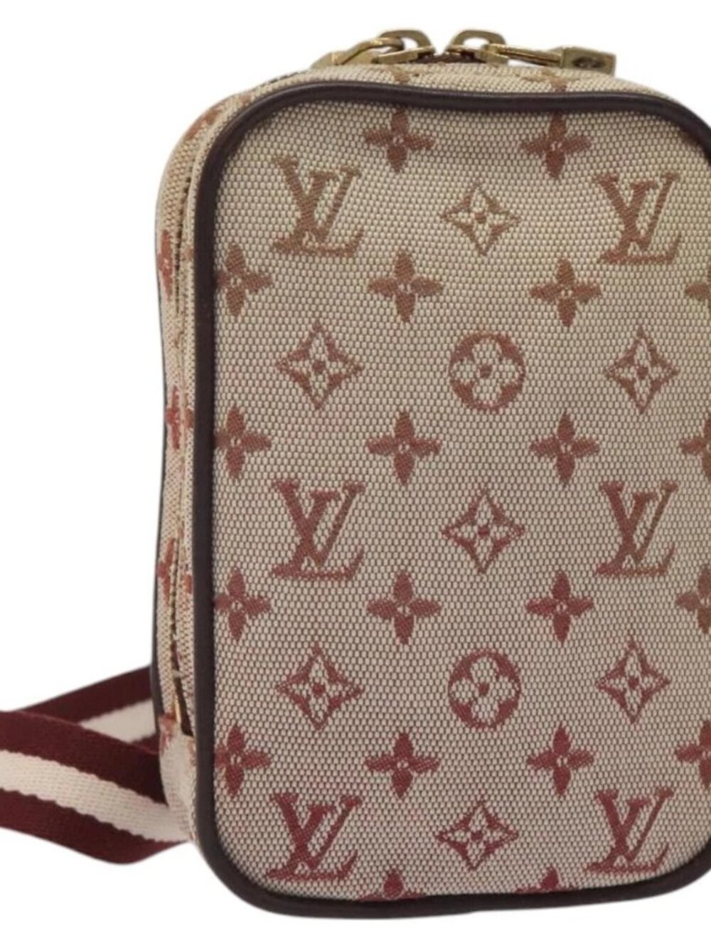 LOUIS VUITTON Monogram Mini US Digital Pouch Red M60001 LV Auth 124041